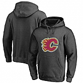 Calgary Flames Dark Gray All Stitched Pullover Hoodie,baseball caps,new era cap wholesale,wholesale hats